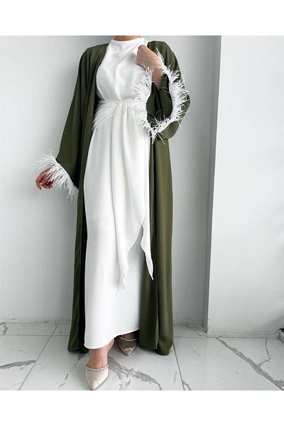 MELEK ARAZ Σετ Khaki Zehra Abaya