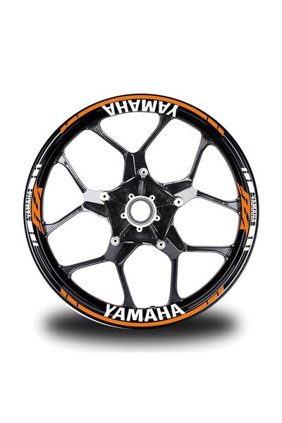 rez Yamaha Yzf Written Domestic Production Neon Orange Team Wheel Sticker Model