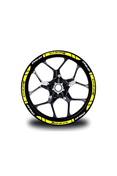 rez Bajaj Dominar 250 Dış Jant Şeridi Motosiklet Sticker Etiket Modeli