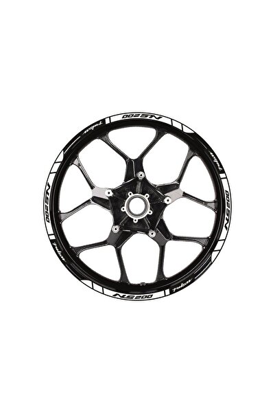 habune Bajaj Pulsar NS200 Baskılı Jant Dışı Şerit Motosiklet Sticker Modeli B...