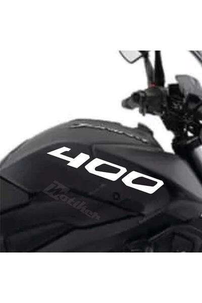 Depozee Bajaj Dominar Beyaz 400 Yazı Sticker Etiket Modeli