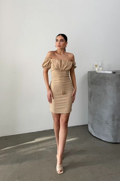 msm fashion Rochie de damă elastică bodycon - mini vară, mânecă scurtă, guler