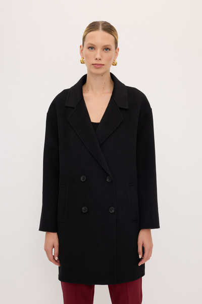 Love My Body Uzun Kol Yün Karışımlı Kaban