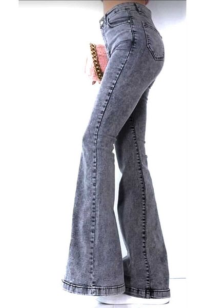 LİMABEL Pantaloni din denim cu picioare evazate afumate Liana Blugi evazați cu talie înaltă (extra confortabili)