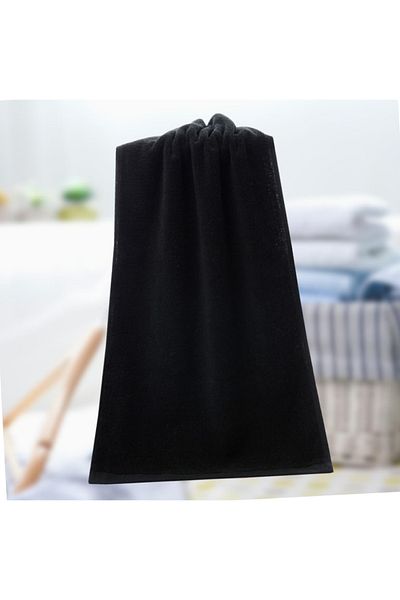 ÇIQRIK HOME 4 Τεμάχια Μαύρες 50x90 Μονόχρωμες Πετσέτες Προσώπου