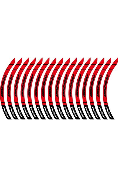Anılfashion Bajaj RS200 Jant Sticker Baskılı Kırmızı Etiket Modeli
