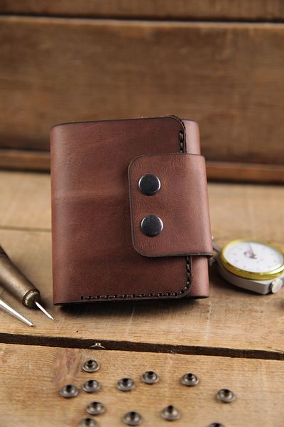 New Coast Leather 1900's Ръчно изработен мъжки портфейл от естествена кожа