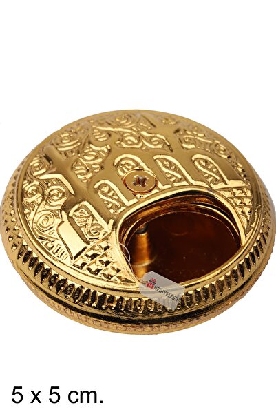 Hediyeleşin Küçük Metal Kokuluk, Esans Kabı, Koku Sürme Kabı, Altın Rengi - 5...