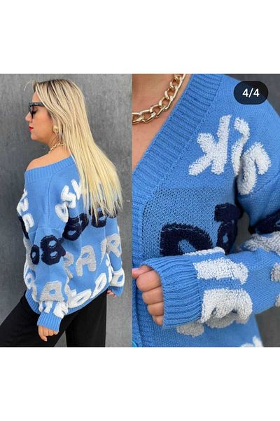Fua Shop Cardigan de damă cu detaliu text