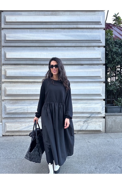 bymaestro woman فستان أسود طويل نسائي