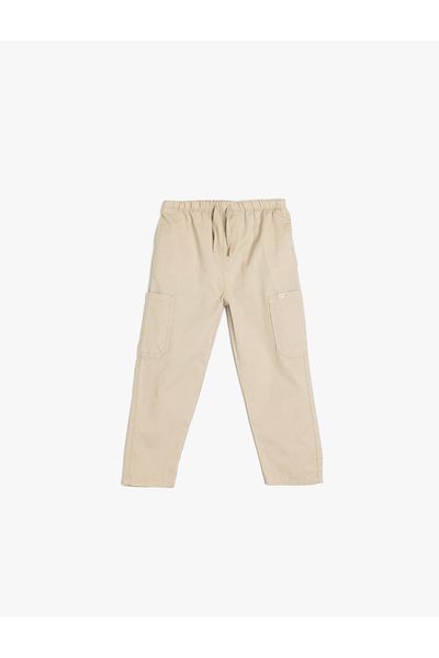 Koton Cotton Elastic Waist Pocket Detailed Trousers