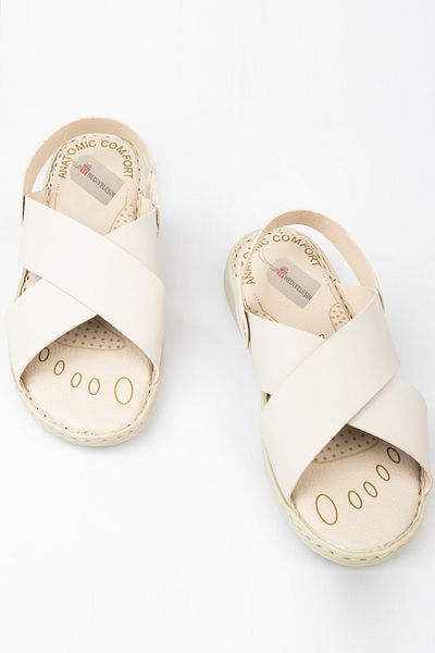 semazen Sandals Slippers 100% Leather for Hajj and Umrah - Cream