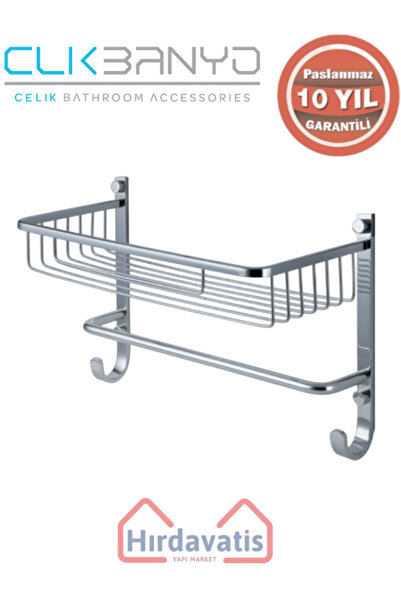 ÇELİK BANYO Paslanmaz Pirinç Tekli Havluluk Șampuanlık Sabunluk Ve Köşe Sünge...