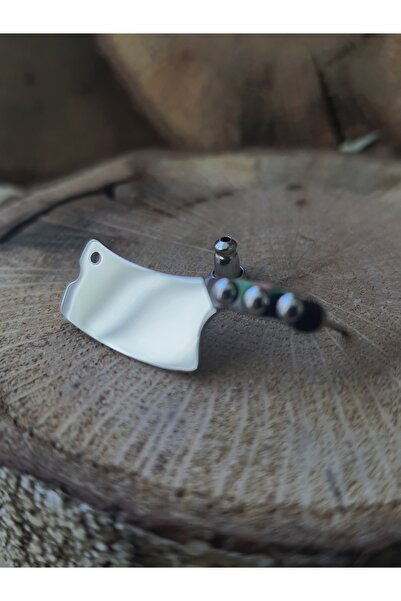 kurukafagift 1 Pair of Stainless Steel Men's Earrings with Line Motif