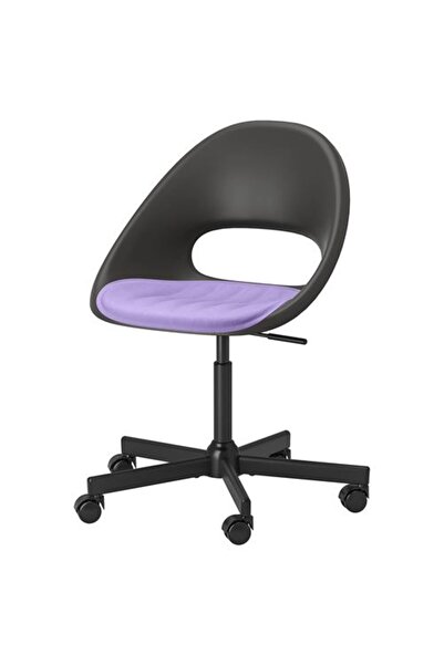 IKEA ELDBERGET/MALSKAR, çalışma sandalyesi, koyu gri siyah-lila