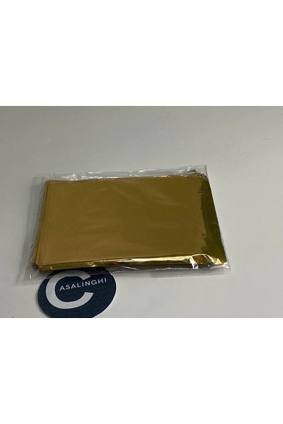 bisaccia Shiny Gold Yellow Single Color Gift Package Very Small Metalized 7x9 Cm - 1 Pack (100 Pieces)