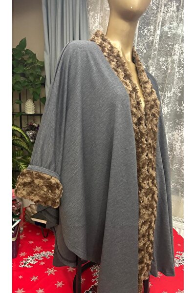 PERA ÖRGÜ SANATI Büyük Beden Mevsimlik Panço Baharlık Penye Kumaş