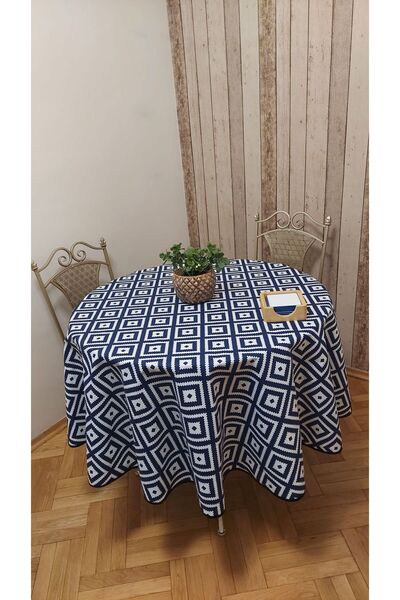 gonk Round,Duck (Liquid Iti̇ci̇,Stain-Proof) Fabric,Tablecloth