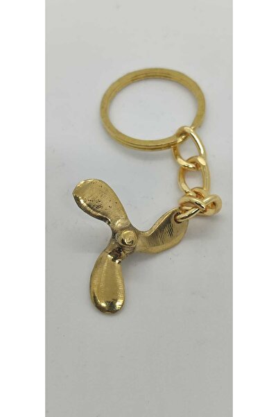 Kalender Döküm سلسلة مفاتيح بمروحة نحاسية 3 شفرات (3 سم)