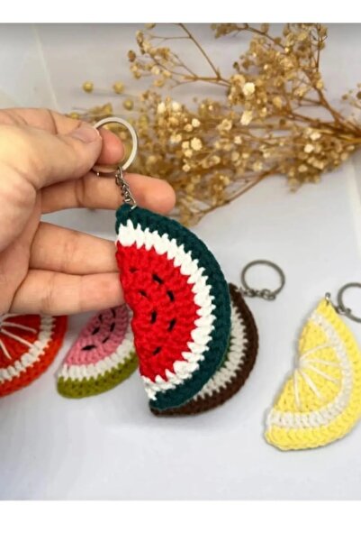 Teknotik Örgü Amigurumi Karpuz Anahtarlık