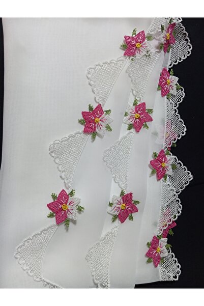 NUMİSTORE Iğne oyası beyaz renk namaz örtüsü