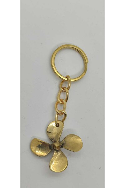 Kalender Döküm سلسلة مفاتيح بمروحة نحاسية ذات 4 شفرات (3.5 سم)