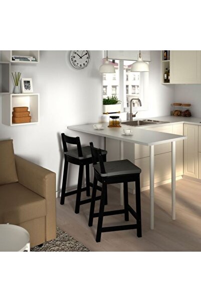 IKEA NORDVIKEN, bar sandalyesi, siyah, 62 cm