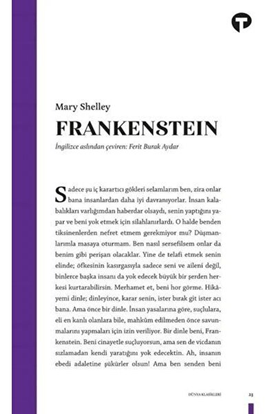 Turkuvaz Kitap Frankenstein