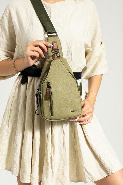 Baginn Women's Body Bag Chest Bag Canvas Fabric 27*17 cm Backpack Suitable for Daily Use Badybag