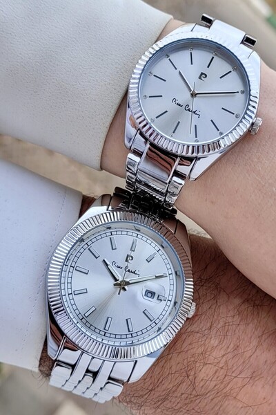 Pierre Cardin Gümüş Renk Sevgili Çift Kol Saati
