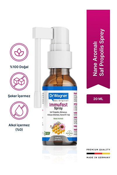 Dr Wagner Immufast Spray, %100 Doğal Boğaz Ağrısı Hafifletici - 20ml