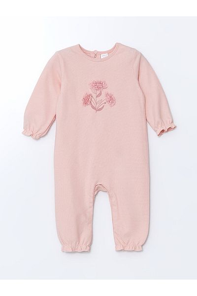 LC Waikiki Baby Crew Neck Floral Baby Girl Jumpsuit
