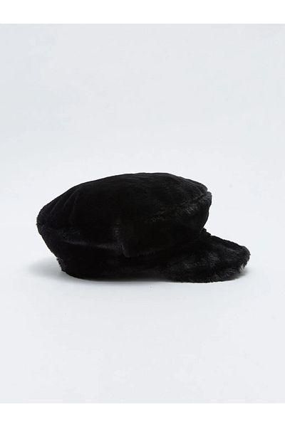 LC Waikiki Lcw Accessories Black Plush Women's Sailor Hat