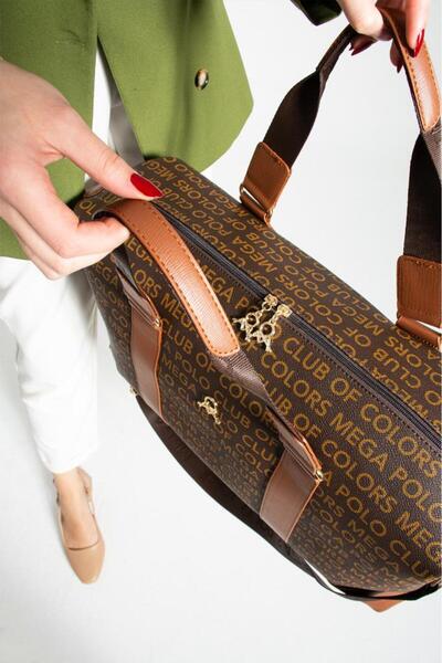 Baginn Seyehat Spor Çantası 36 Lt Kabin Boy Valiz 48*35 Cm El Valizi Vegan Deri Unisex 45*35 Cm Suni Deri