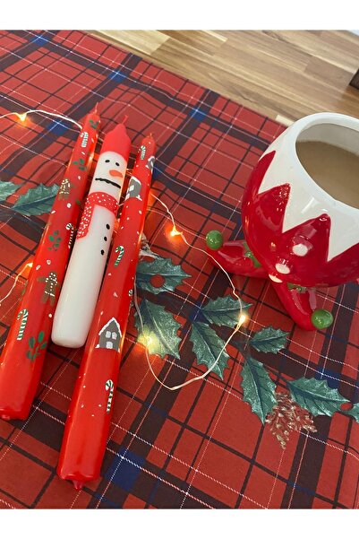 Horizon Yılbaşına  Özel  3 Adet  Tasarım Şamdan Mum