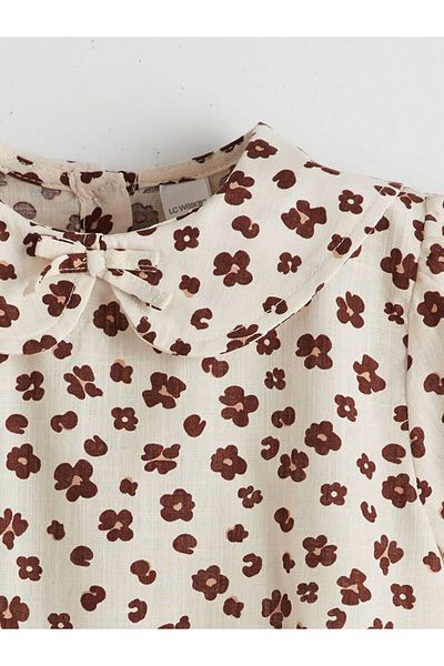 LC Waikiki LCW Παιδικό Βρεφικό Γιακά Floral Κοριτσίστικο Πουκάμισο
