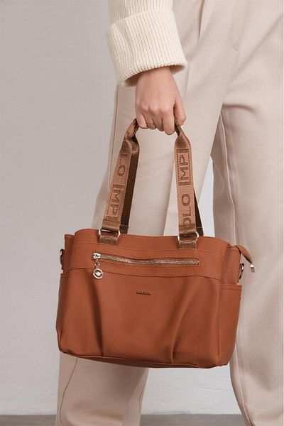 Baginn Geantă de umăr pentru femei din țesătură satinată - 35*25 cm, curea încrucișată, geantă de mână din piele vegană Mega Bag