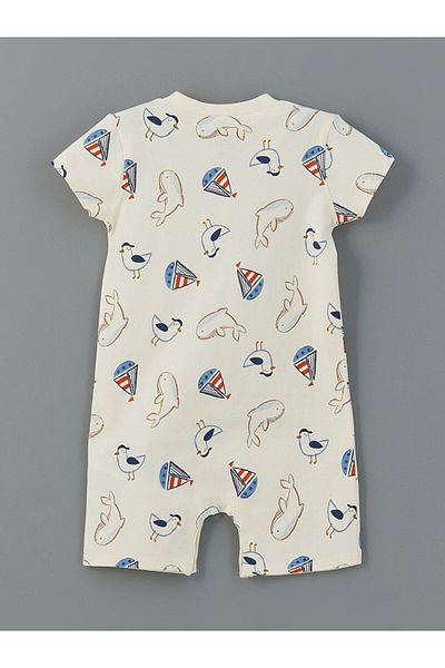 LC Waikiki New Season Crew Neck Printed Baby Boy Jumpsuit - S5Cc96Z1