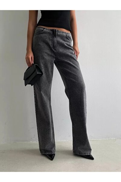 İBABUTİK Women Baggy Jean Without Belt