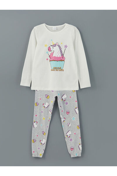 LC Waikiki Lcw Kids Crew Neck Girls Pajamas Set