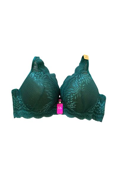 F.K 2160 Model Bra with Lace and Support - Emerald