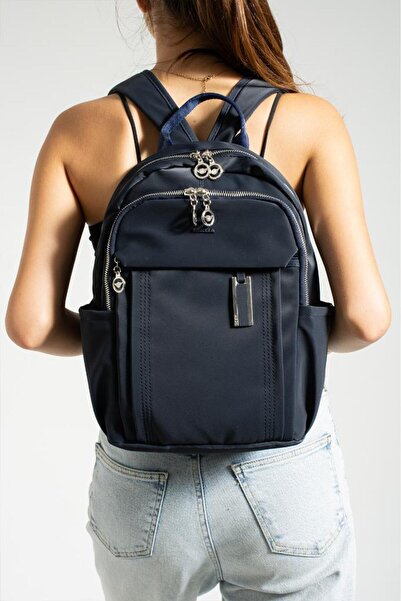 Baginn Rucsac de damă din țesătură din satin 38*28 cm Mega geantă din pânză r...