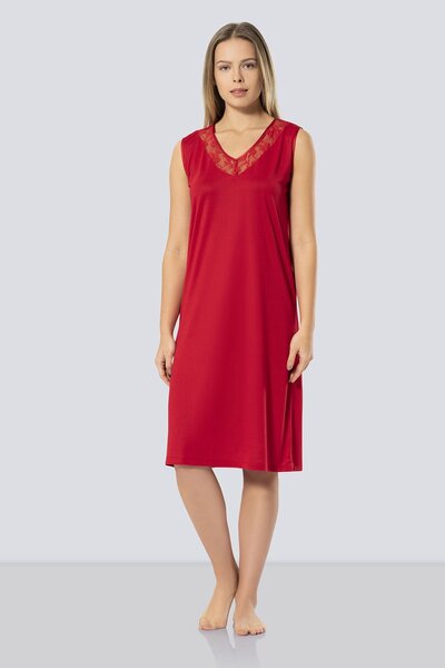 TÜREN Women's Lace V-Neck Nightgown 3285/Red