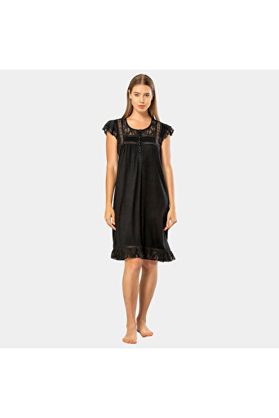 TÜREN Women's Nightgown 3284/Black