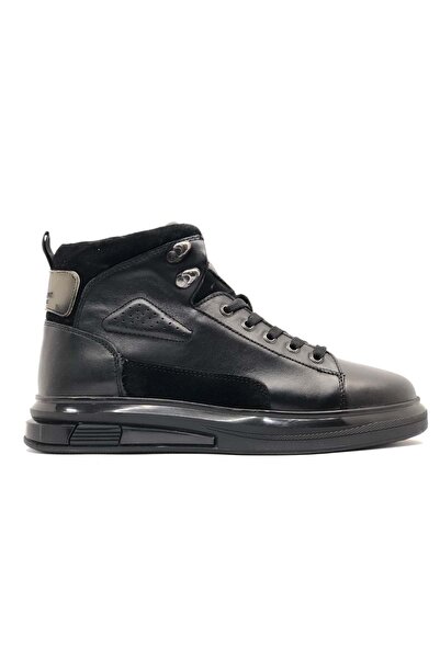 Hammer Jack 102-24897-M Alexis Sneaker Δερμάτινα Casual Ανδρικά Μποτάκια ΜΑΥΡΟ