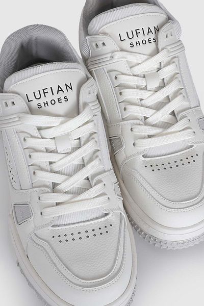 Lufian Άλμπερτ Casual 111230240   Ανδρικό Δερμάτινο Sneaker - ΛΕΥΚΟ