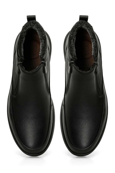 Polaris 5 Nokta 107533 Hakiki Deri Ortopedik Taban Erkek Bot SİYAH