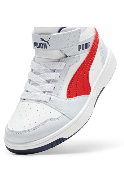 Puma Rebound V6 Mid Ac+ Ps 393832 Orthopedic Children's Sports Shoes Gray