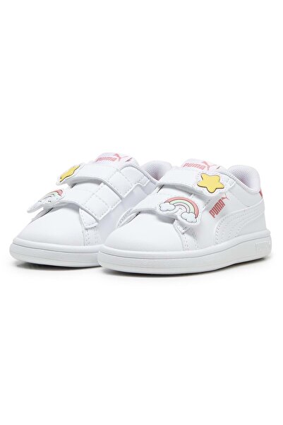 Puma Smash 3.0 Badges V Inf 397287-01 حذاء رياضي للأطفال باللون الأبيض