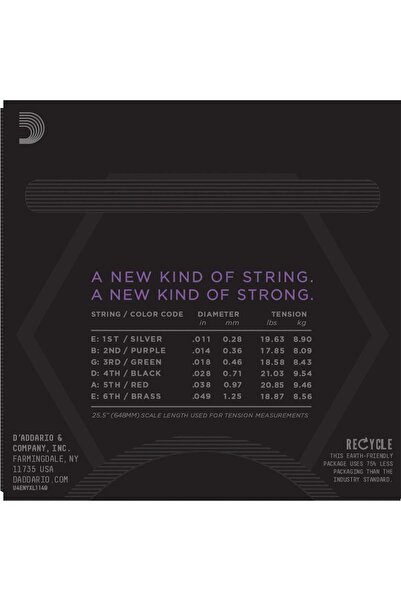 Daddario Nyxl1149 Electric Guitar String Set, Medium (Nickel-Carbon)